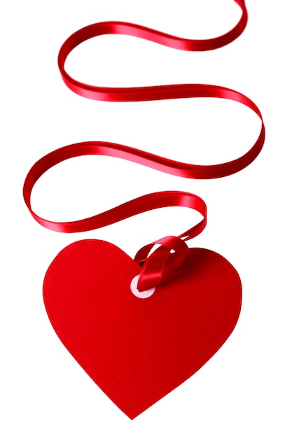 Bezpłatne zdjęcie valentine serca kształt tag prezent