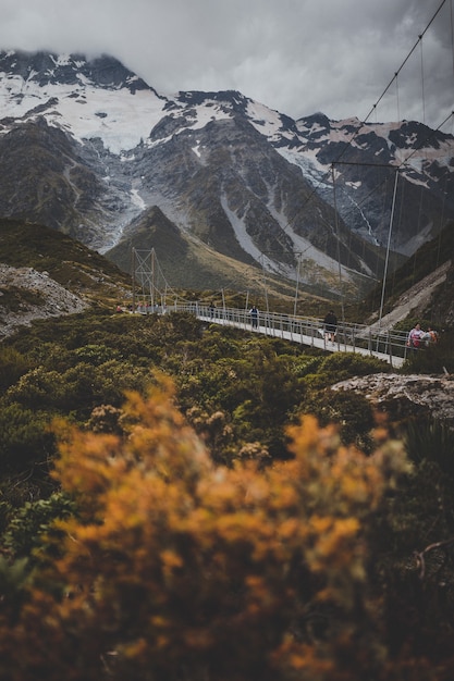 Valley Track z widokiem na Mount Cook w Nowej Zelandii