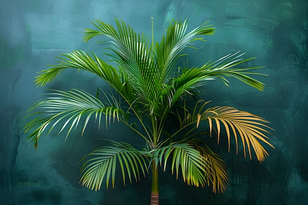 Bezpłatne zdjęcie view of palm tree species with green foliage