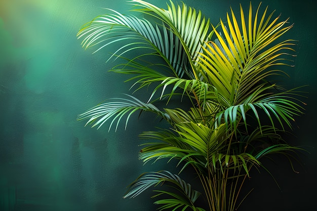 Bezpłatne zdjęcie view of palm tree species with green foliage