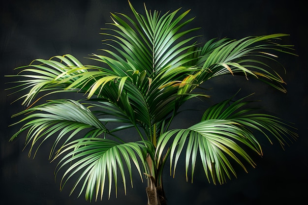 Bezpłatne zdjęcie view of palm tree species with green foliage