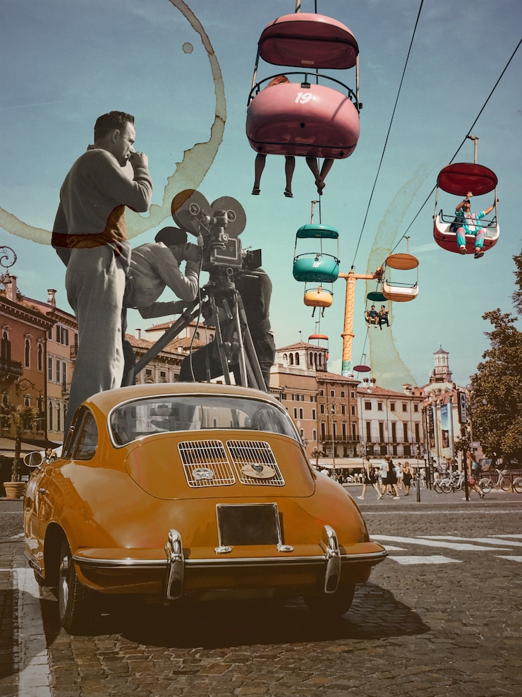 Bezpłatny plik Zdjęcie vintage kolaż z lat dwudziestych