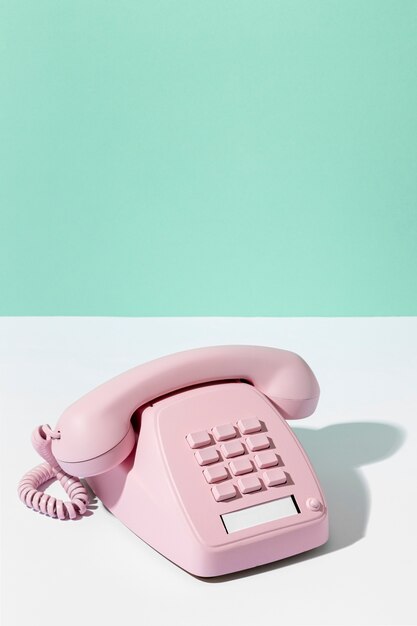 Vintage różowy układ telefoniczny
