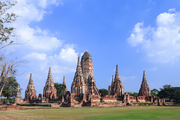 Wat Chaiwatthanaram Słynna Starożytna świątynia W Ayutthaya Tajlandia