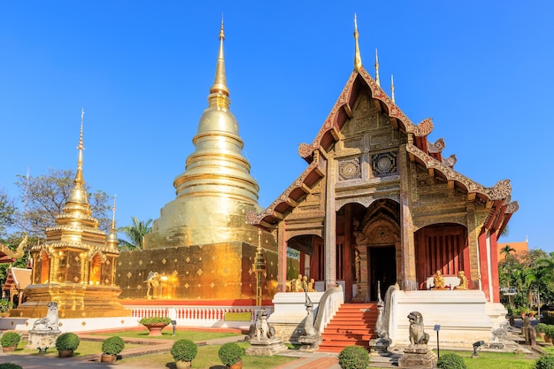 Wat Phra Singh Woramahawihan w Chiang Mai na północ od Tajlandii