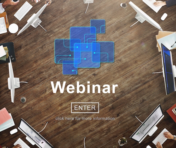 Bezpłatny plik Zdjęcie webinar online strona internetowa strona internetowa koncepcja strony internetowej
