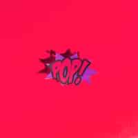 Bezpłatne zdjęcie wektor pop-art jasny dymek w stylu komiksu na czerwonym tle