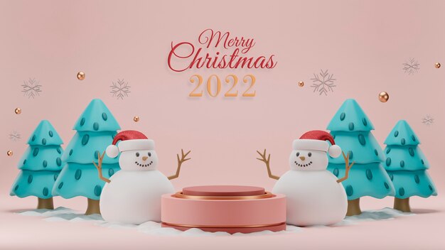 Wesołych Świąt 2022 z bałwanami