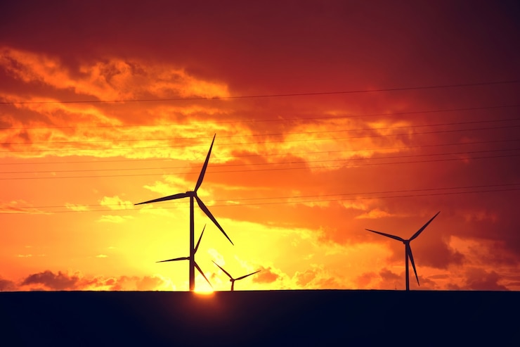 Bezpłatny plik Zdjęcie wiatraki. alternatywna energia.