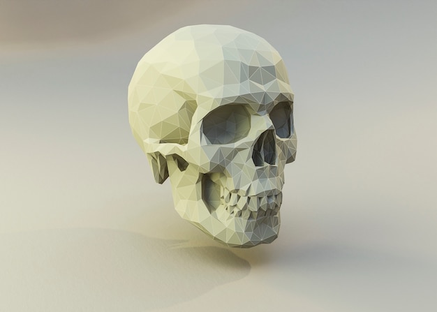 Bezpłatne zdjęcie widok 3d czaszki
