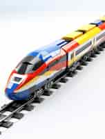 Bezpłatne zdjęcie widok 3d nowoczesnego modelu pociągu