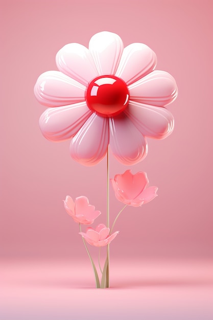 Bezpłatne zdjęcie widok abstrakcyjnego kwiatu 3d