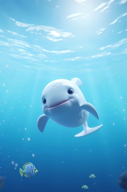Widok delfina w 3D