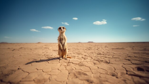 Widok dzikich surikatów