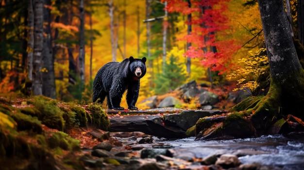 Widok dzikiego niedźwiedzia