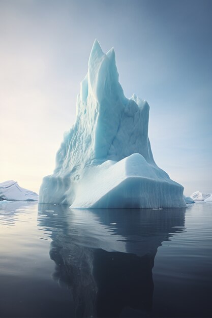 Widok góry lodowej w wodzie