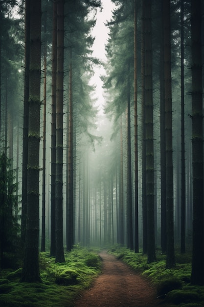 Bezpłatne zdjęcie widok krajobrazu przyrodniczego z lasem