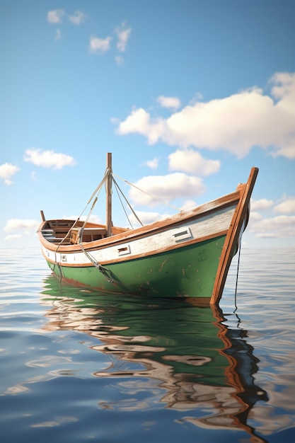 Bezpłatne zdjęcie widok łodzi na wodzie
