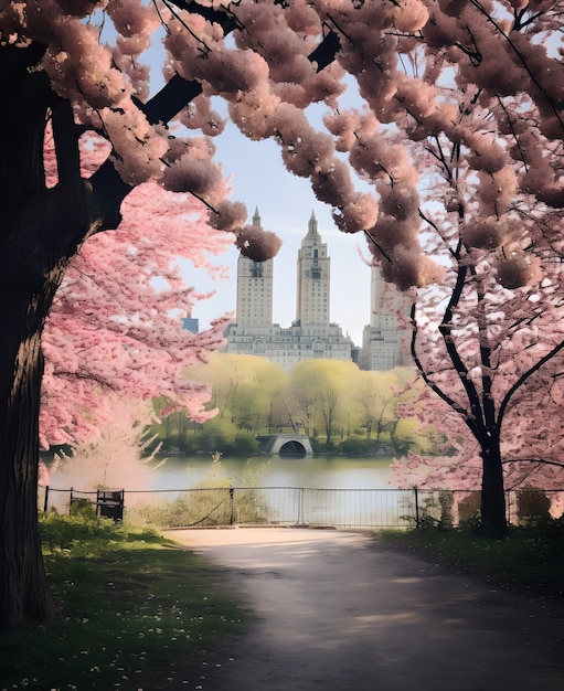 Widok na Central Park w Nowym Jorku