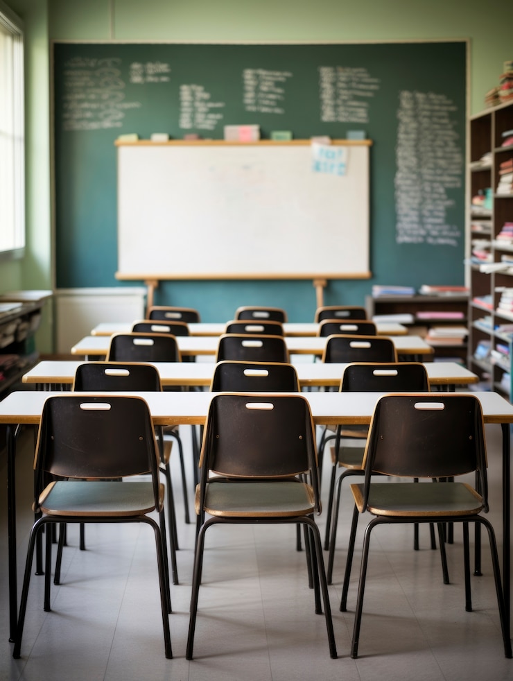 Bezpłatny plik Zdjęcie widok na nowoczesną klasę szkolną