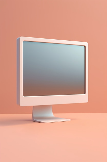 Widok na nowoczesny ekran komputera