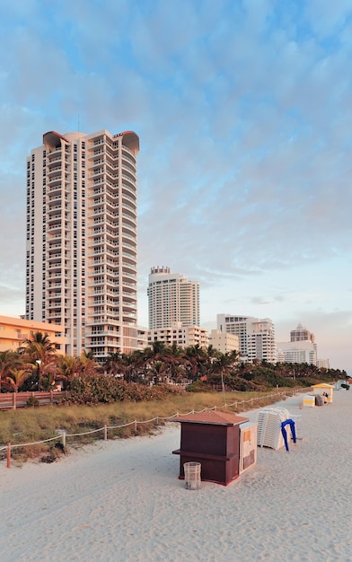 Bezpłatne zdjęcie widok na ocean w miami beach