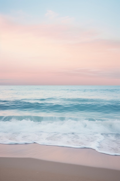 Bezpłatne zdjęcie widok na plażę z wodą oceaniczną