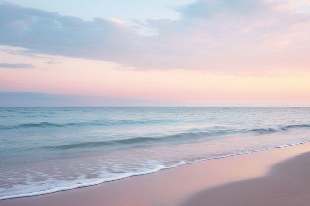 Widok na plażę z wodą oceaniczną