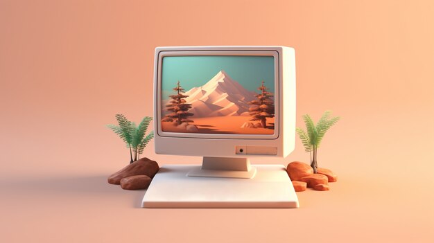 Widok nowoczesnego komputera