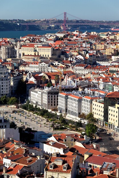 Widok pionowy Lizbony, Portugalia