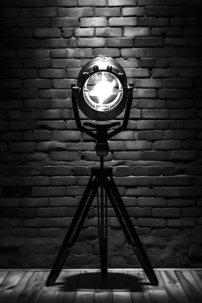 Widok projektora czarno-białego światła do teatru