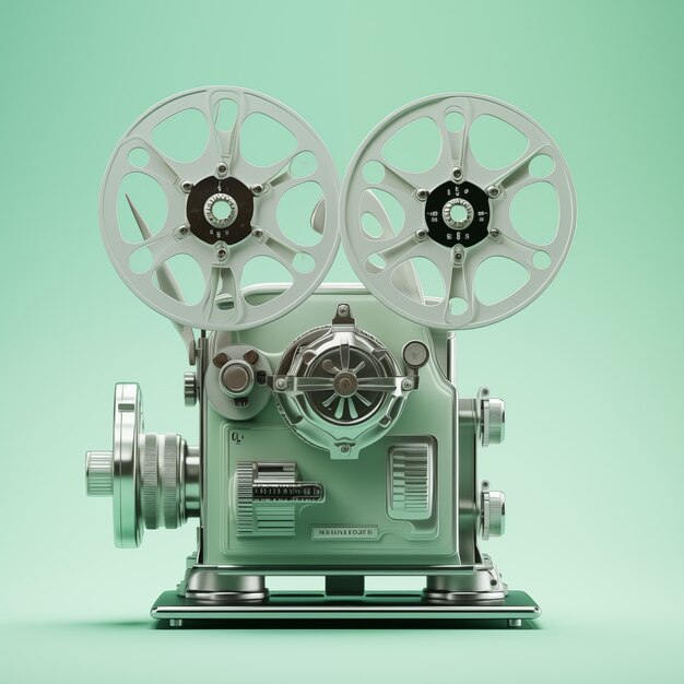 Widok projektora filmowego w kinie 3D