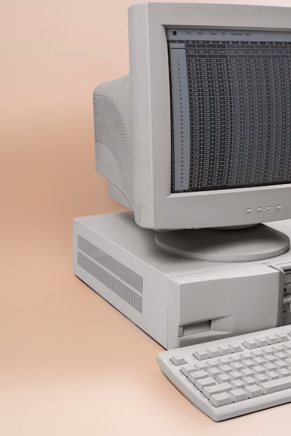 Bezpłatne zdjęcie widok retro komputera i technologii