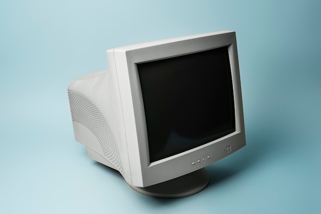 Bezpłatne zdjęcie widok retro monitor komputerowy