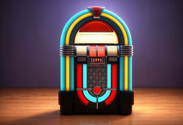 Bezpłatne zdjęcie widok retro wyglądu jukebox maszyny