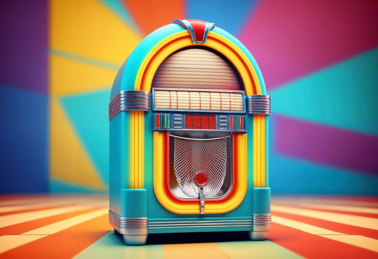 Bezpłatny plik Zdjęcie widok retro wyglądu jukebox maszyny