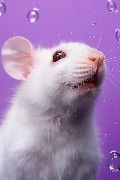 Bezpłatne zdjęcie widok szczura z pęcherzami