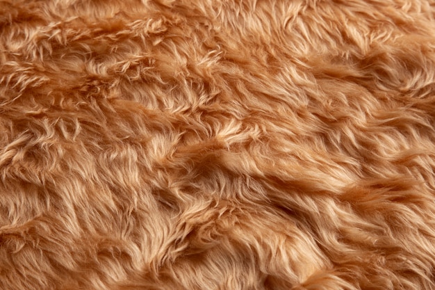 Widok teksturowanej tkaniny futrzanej