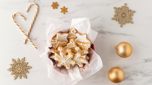 Widok z góry koncepcji rozmieszczenia plików cookie