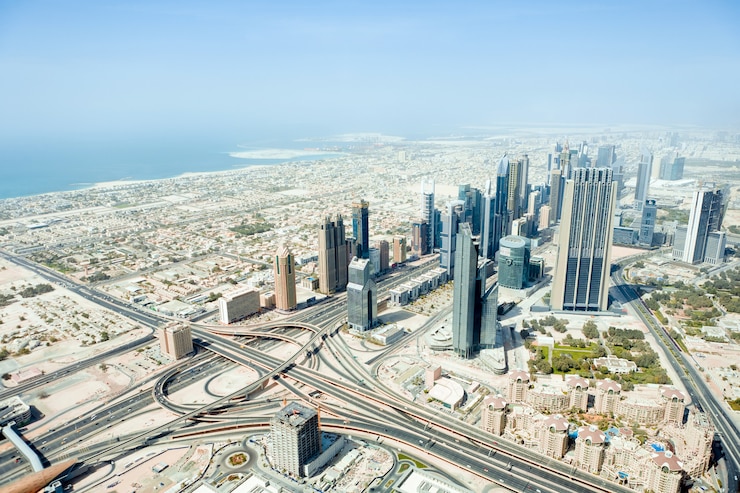 Bezpłatny plik Zdjęcie widok z góry na dubaj