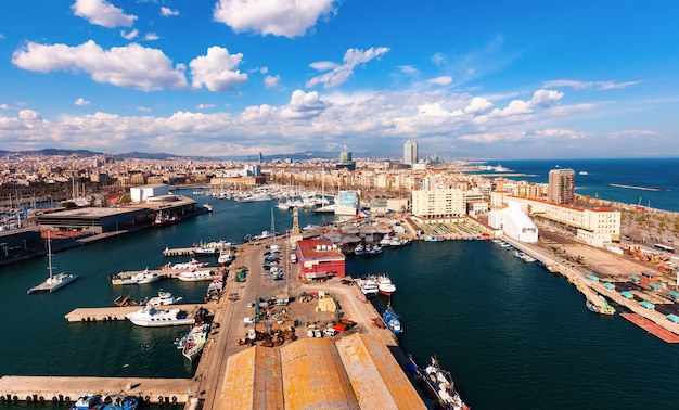 Widok z góry Port Vell. Barcelona