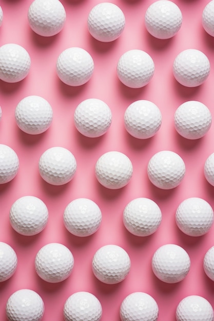 Widok z góry układ piłek golfowych