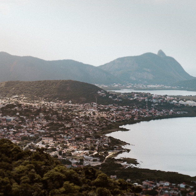 Widok Z Lotu Ptaka Gminy Niteroi W Rio De Janeiro, Brazylia