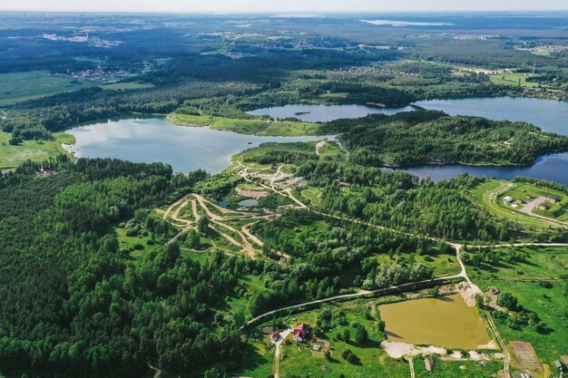 Widok z lotu ptaka na miejscowość