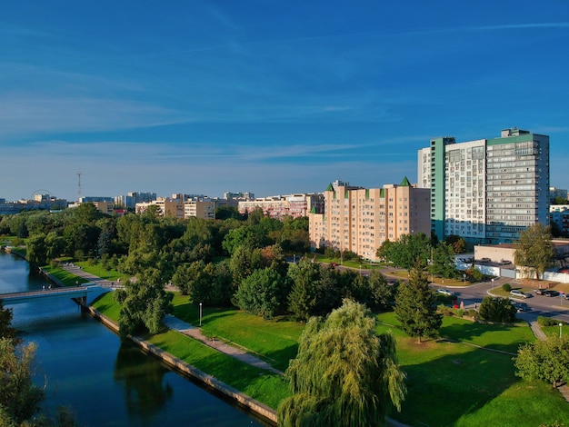 Widok Z Lotu Ptaka Na Panoramę Miasta