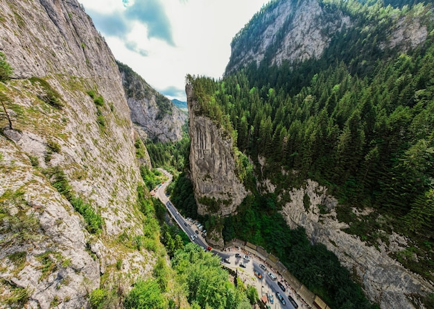 Widok z lotu ptaka natury w Rumunii