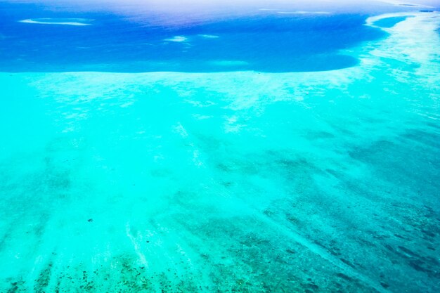 Widok z lotu ptaka wyspy Malediwy