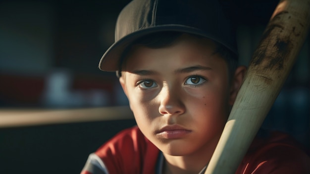 Bezpłatne zdjęcie widok z przodu dzieciak grający w baseball