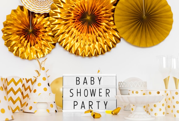 Widok Z Przodu Koncepcji Ciasta Baby Shower