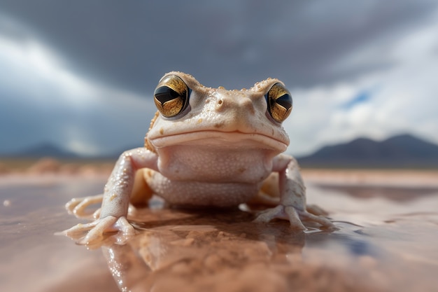 Bezpłatne zdjęcie widok żaby w przyrodzie